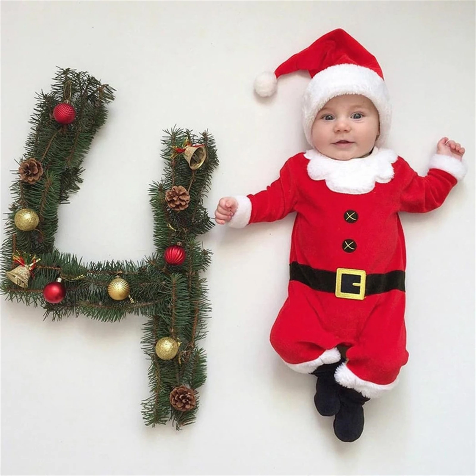 Baby Xmas Clothes Newborn Infant Santa Christmas Romper Hat Baby Xmas Outfit  Costume Xmas Winter Baby Clothing| | - AliExpress