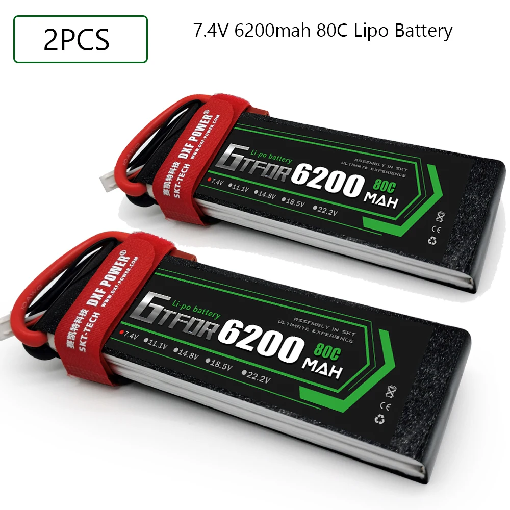 GTFDR 2S 7 4 V 6200mah 80C-160C Lipo батарея XT60 T Deans XT90 EC5 для FPV Дрон самолет автомобиль гоночный