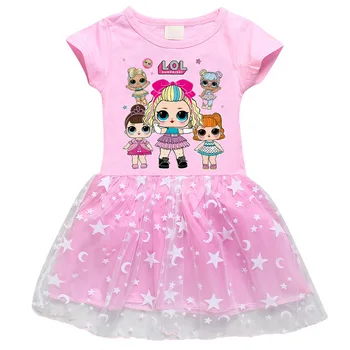 

LOL Surprise Princess Summer Skirts Short Sleeve Dress Plush Toddler Cosplay Party Lace Dress Skirt Clothing Toys
