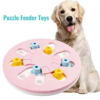 

Dog Food Dispenser Toy Pet Dogs Interactive Food Dispenser Feeder Flower Shape Toys For Dogs Dog Puzzle Feeder Toys