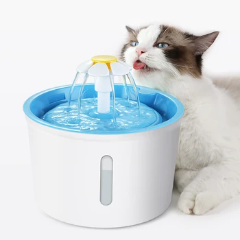 

2.4L LED Electric Automatic Cat Dog Water Fountain USB Dog Pet Mute Drinker Feeder Bowl Pet Fountain Drinking Water Dispenser