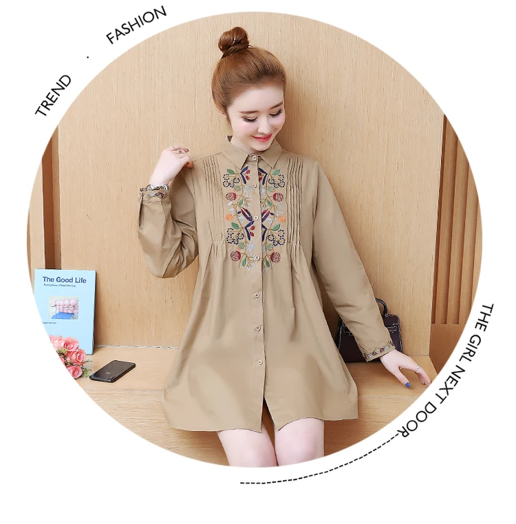 TUHAO Plus Size 5XL 4XL 3XL Womens Tops and Blouses Vintage Long Sleeve Long Shirt Women Harajuku Ladies Tops Clothing LZ67