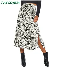 JAYCOSIN Женская одежда, леопардовая расцветка, на молнии, юбка миди, повседневная, высокая талия, юбки для женщин, s, весна-лето, Faldas Mujer Moda 1219