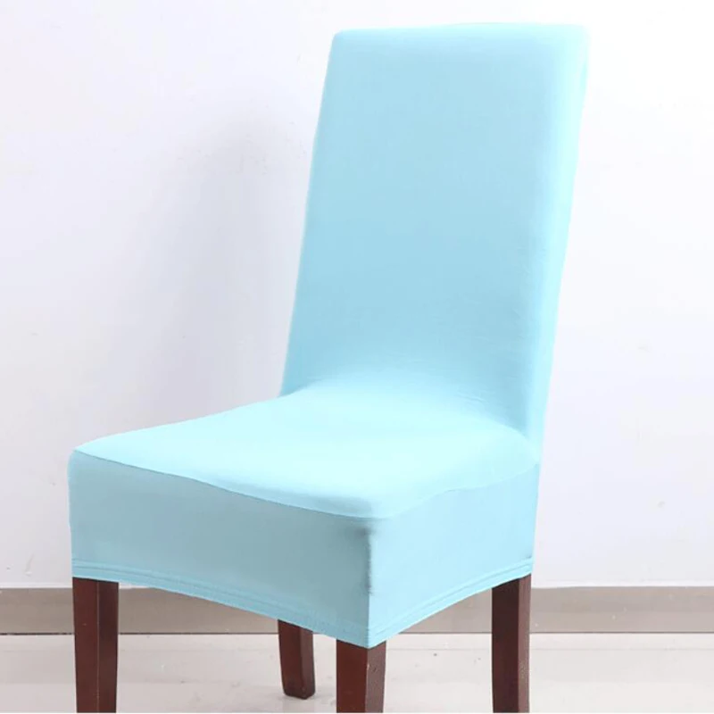 Light Blue 4 шт. чехлы для стульев для столовой, тянущиеся вечерние чехлы для стульев для свадьбы чехол для кресла, защитный чехол для сидения, домашний шезлонг - Цвет: Light Blue