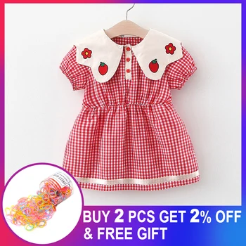 

Baby Girls Dresses 2020 Newborn Denin Toddler Girls Summer Polka-dot Kids Bow Pocket Princess Dresses Sundress Clothing Sunsuit