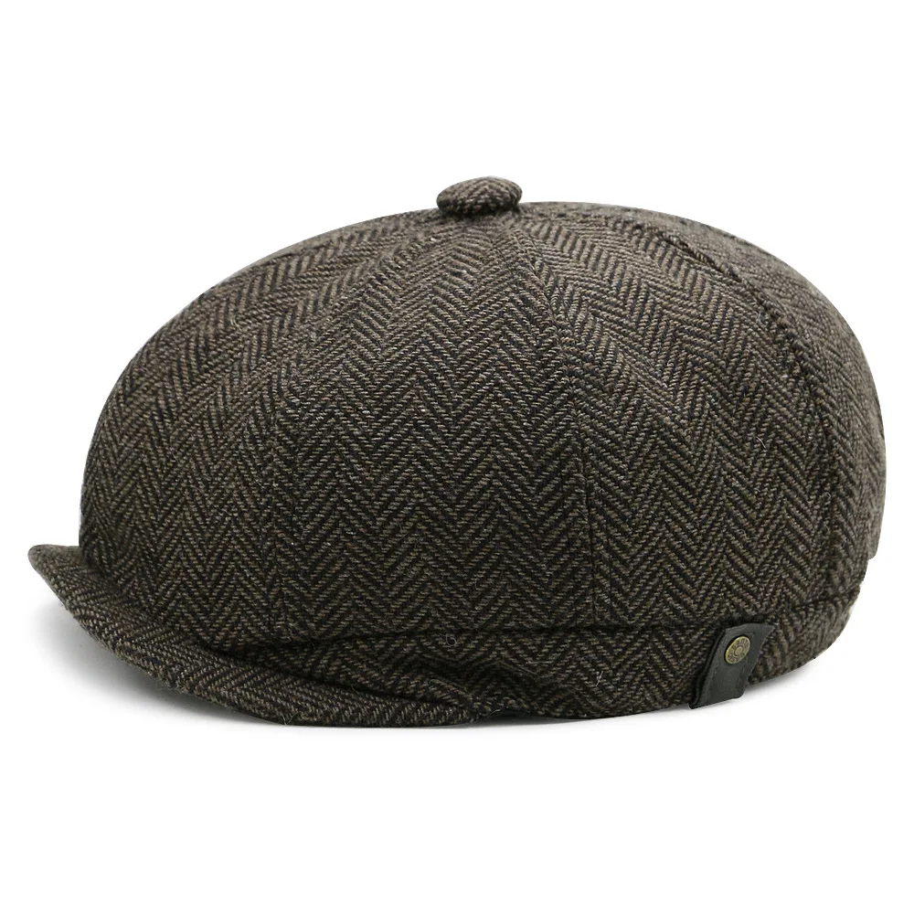 New 2 Peaky Blinders, мужские береты, шапка, осень, новая, винтажная, с узором в елочку, восьмиугольная шапка Wo, мужская, повседневная, тыква, шапка в стиле Гэтсби, плоская, берет, шапки - Цвет: New 2
