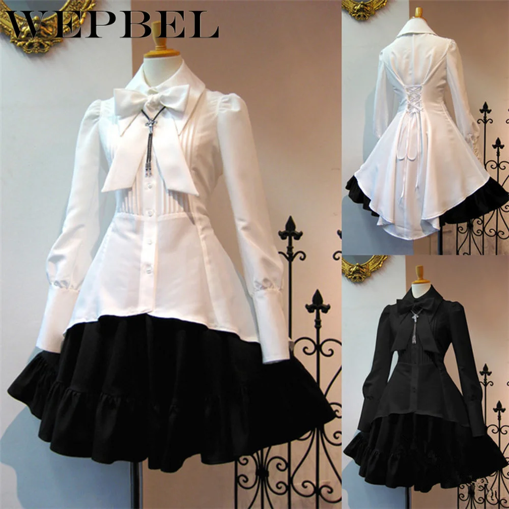 Женское платье принцессы с бантом WEPBEL завязкой на талии однотонное оборками |