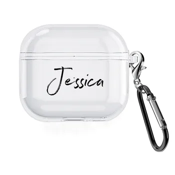 

Custom Name Airpod Pro 2 Case with Keychain and Running Strap Customized Name Photo DIY for Airpods 4 Case Personalized Gift