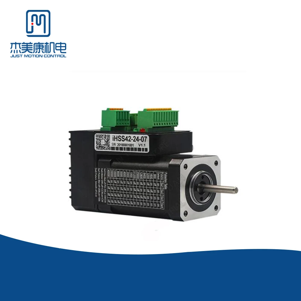 

JMC Integrated NEMA17 42mm 0.7Nm 24VDC 1500rpm DSP Hybrid closed loop Motor Driver Encoder All-In-one Easy Servo IHSS42-24-07
