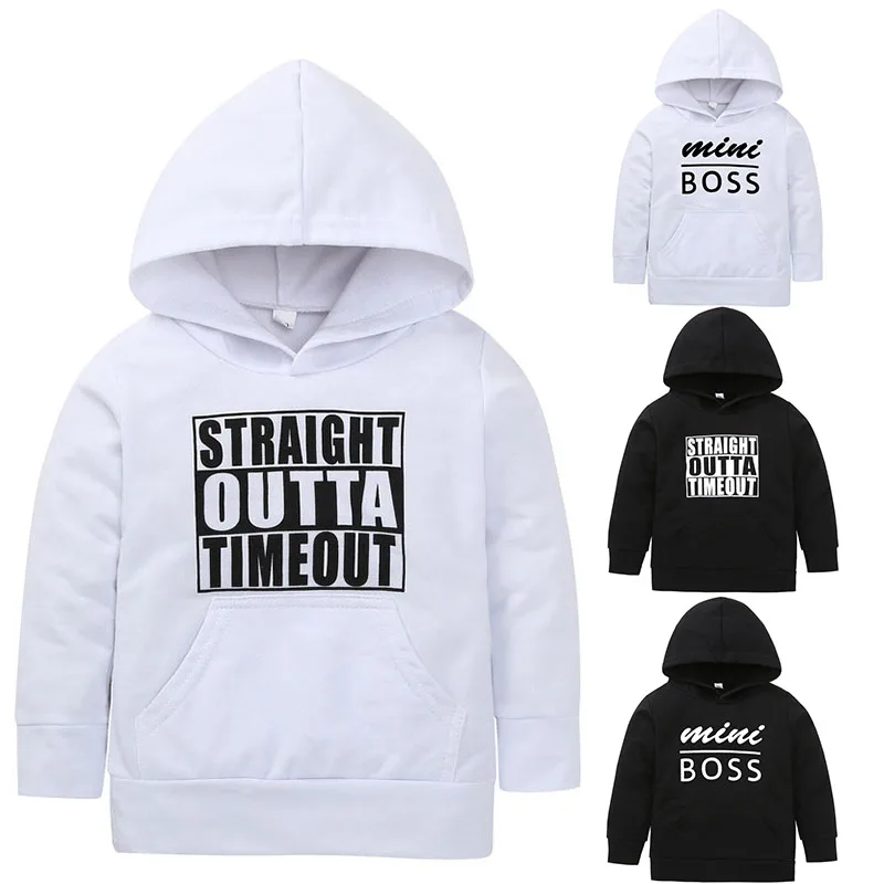 Осенне-зимняя толстовка с капюшоном и надписью «MINI BOSS» для маленьких мальчиков; Верхняя одежда; roupa infantil; повседневная одежда из хлопка