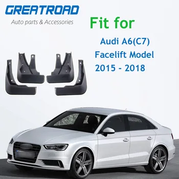 

Car Mud Flaps Splash Guards Mudguards Mudflaps for Fender Accessories For Audi A6(C7) Facelift Model 2015 2016 2017 2018
