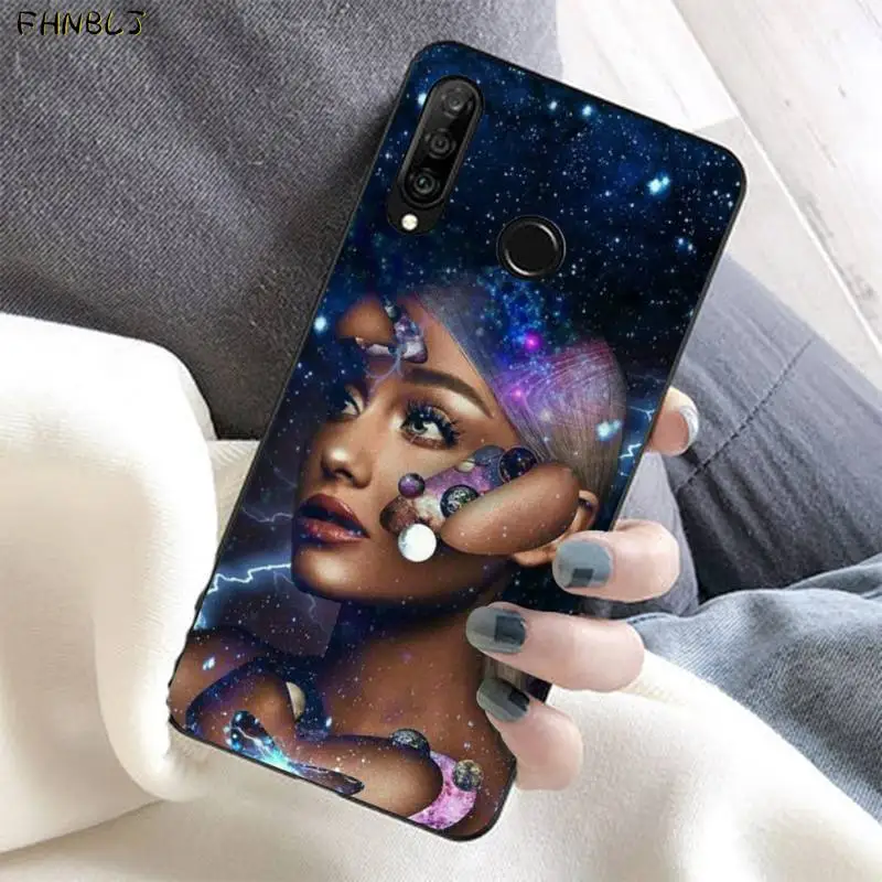 FHNBLJ Ариана Гранде ТПУ Черный чехол для телефона корпус Huawei Honor 8x9 10 20 V 30 pro lite 7A 9lite