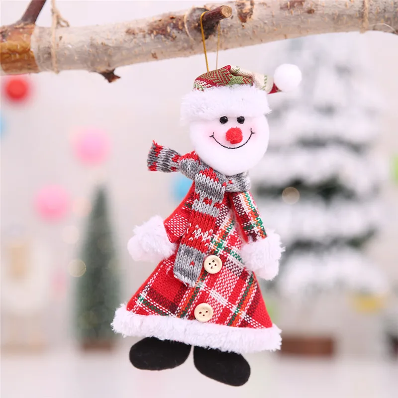 Christmas Tree Decorations for Home Santa Claus Snowman Christmas Ornaments Supplies Pendant Kids Xmas Christmas Gifts