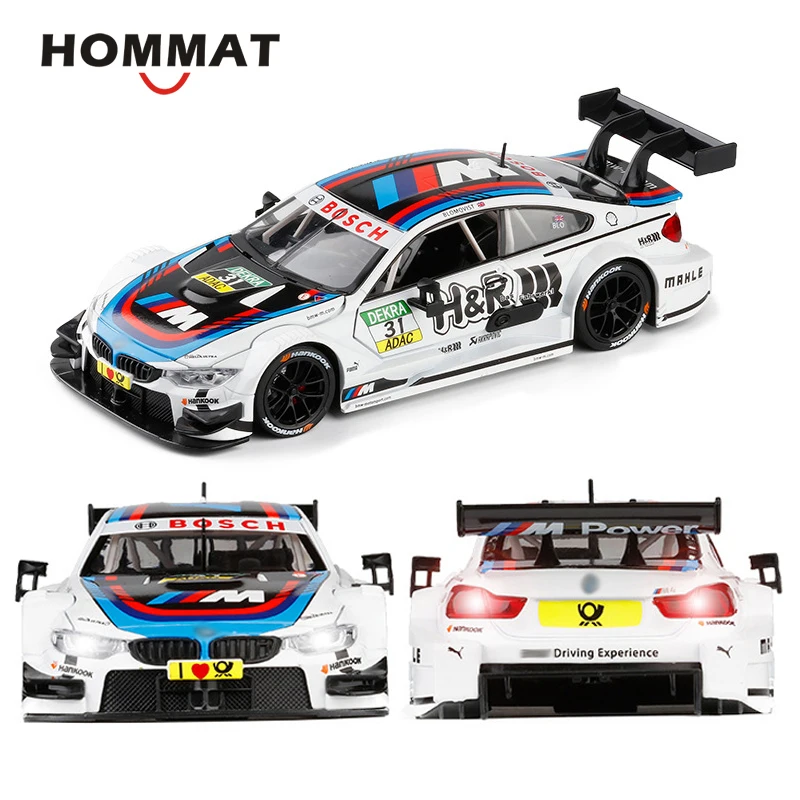 HOMMAT масштаб 1:24 M4 DTM гоночная модель автомобиля из металлического сплава литой и