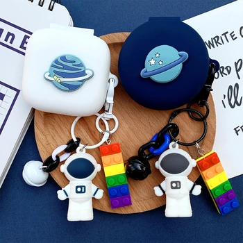 

Cute Astronaut Silicone Case for OPPO Enco W51 Case for OPPO Enco W31 Biuetooth Earphone Case Protective Cover Shockproof Box