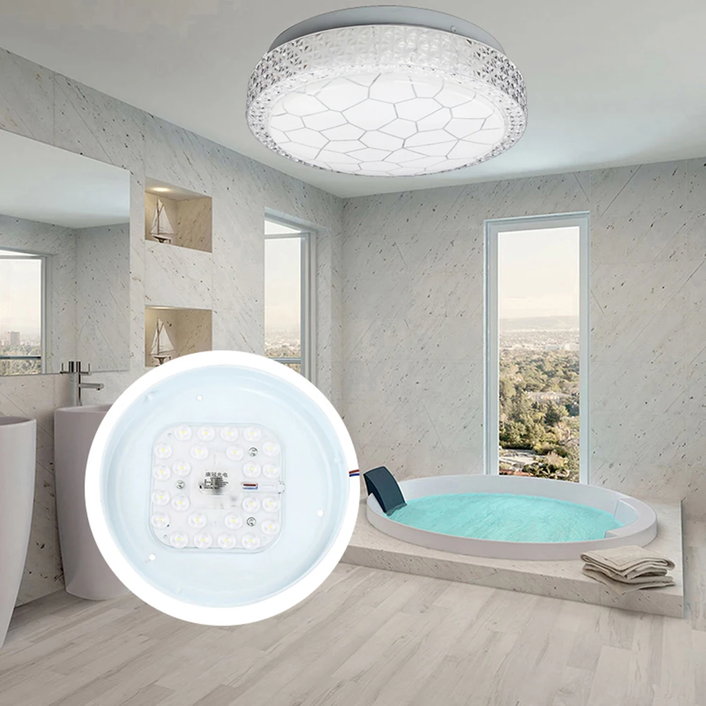 

Round Crystal Flush Mounted LED Ceiling Light 12W SMD 2835 Module with Optical Lens For Kitchen Bedroom Bathroom Lamps