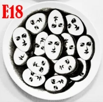 R Отель/бар/домашний декор Простая Современная тарелка Fornasetti тарелки настенные подвесные тарелки декоративные ремесленные тарелки тарелка фоновая тарелка - Цвет: R