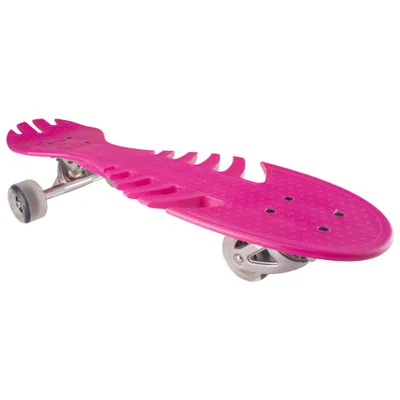 Новинка, Детский скейтборд vitality, трехколесный, рыбья кость, пластина, высокая эластичность, ПУ, флэш-колесо, высокая прочность, 100 кг, несущий груз - Цвет: Розовый