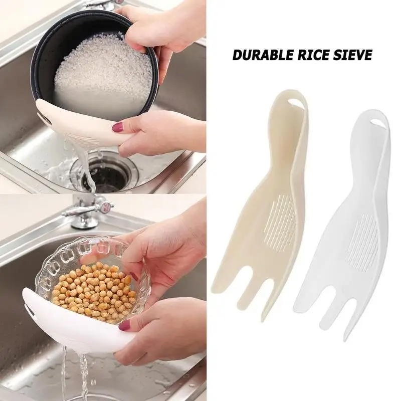 

Plastic Non-toxic Funnel Strainer Spoon Rice Washing Colander Filter Beans Peas Extractor Kitchen Cooking Accessories