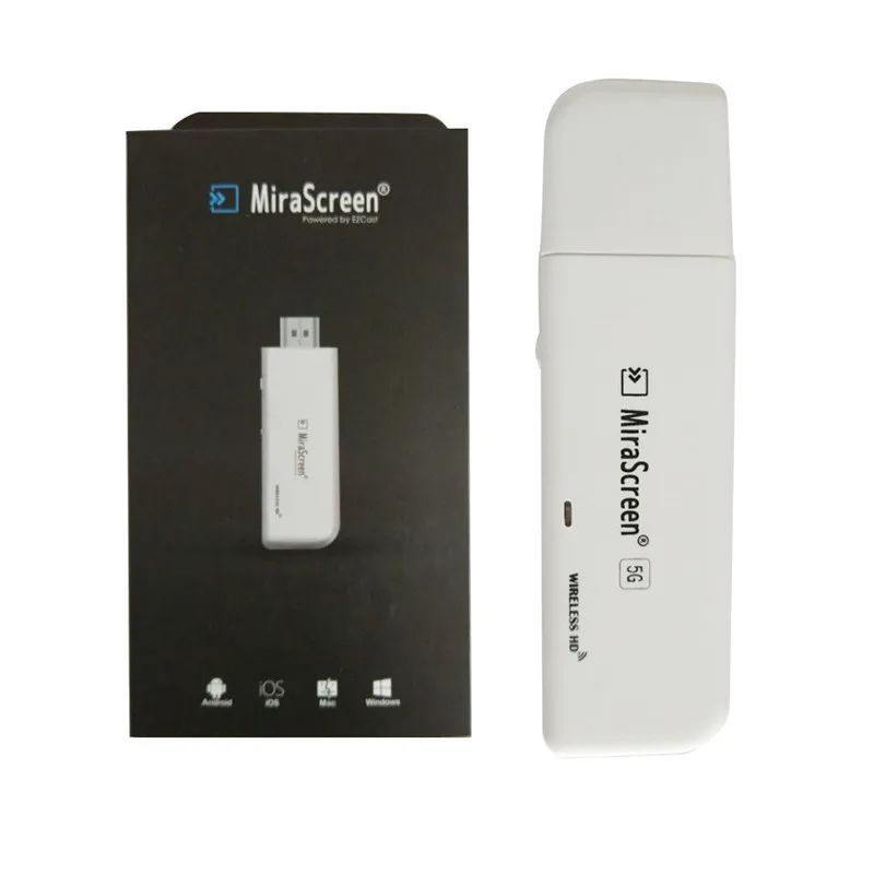 

Mirascreen 5G Dual-Band Wireless WiFi Display Dongle WIFI Microcast Mobile Phone Wireless HDMI with Screen HDMI Cable