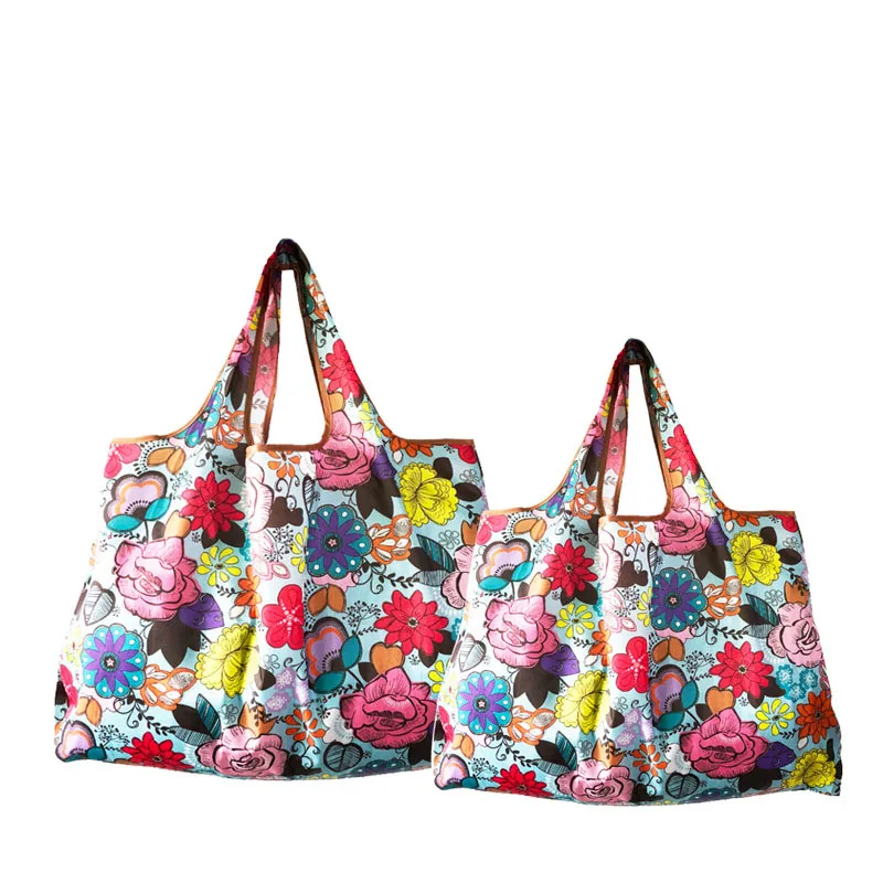 

Foldable Reuseable Shopping Bags Large Waterproof Groceries Eco Pouch Women's Shoulder Tote Cloth Fabric Shopper Accessories