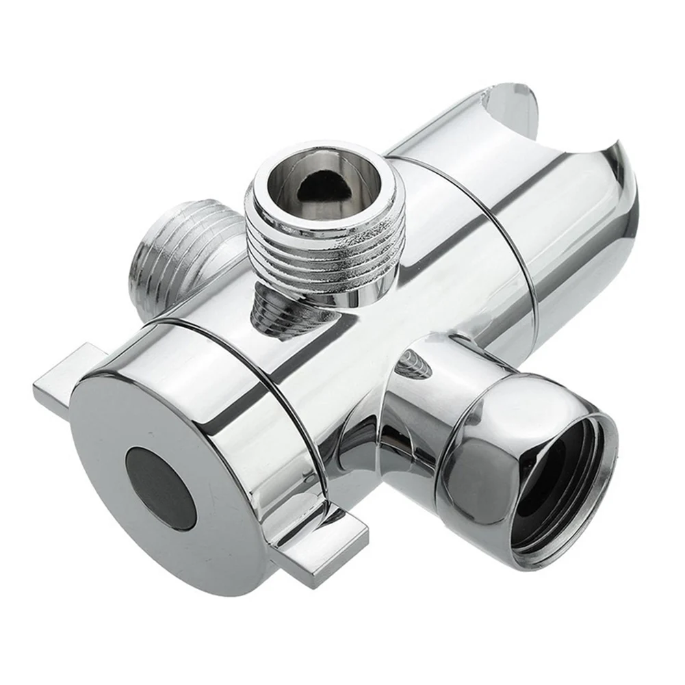 3-way with socket Горячий 3 способ дивертор для душа клапан ручной душ рука разветвитель с отсекателем с держатель для душа XJS789 - Цвет: 3-way with socket