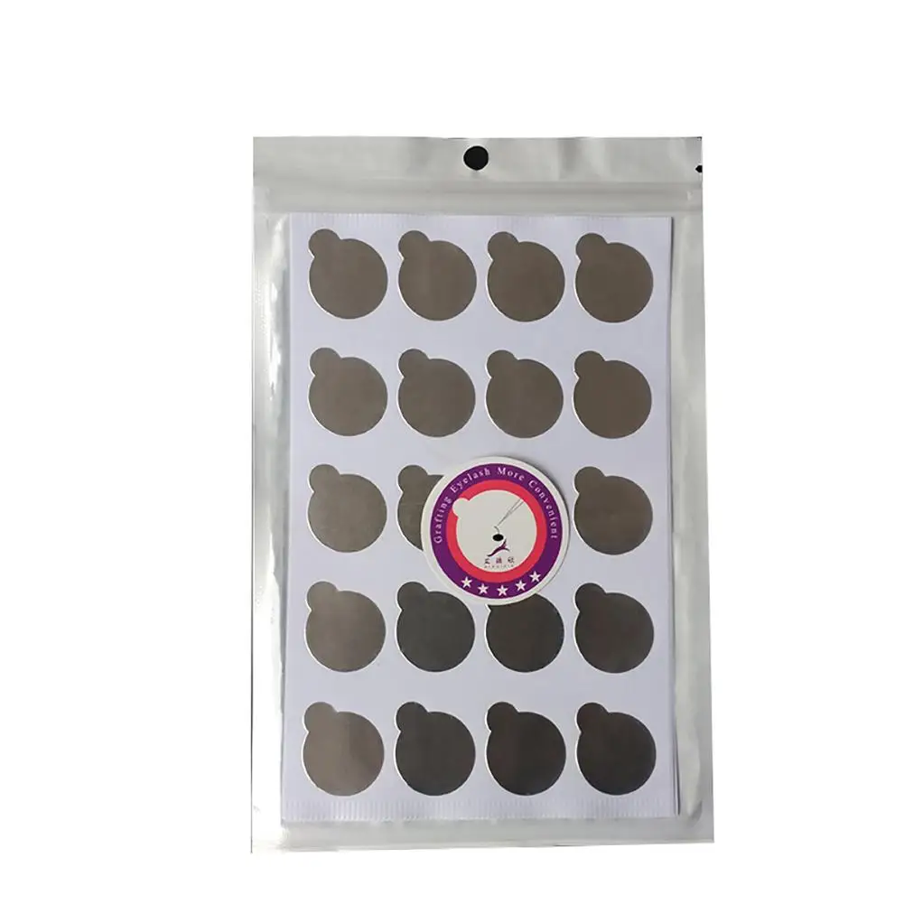 

New Arrival 100pcs New Disposable Eyelash Glue Holder Pallet Paper Eyelash Extension Glue Pads Sticker Aluminum Foil Makeup Tool