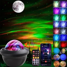 

LED Star Galaxy Starry Sky Projector Night Light Built-in Bluetooth-Speaker For Bedroom Decoration Child Kids Birthd