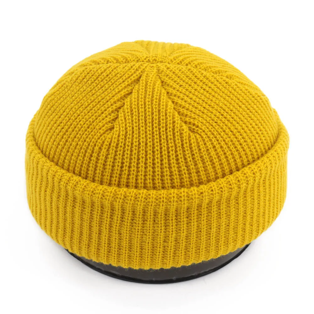 Осень и зима ретро cantaloupe шапка помещика хип-хоп Уличная шапка купольная теплая короткая шерстяная зимняя шапка сетчатая Красная шапка - Цвет: Цвет: желтый