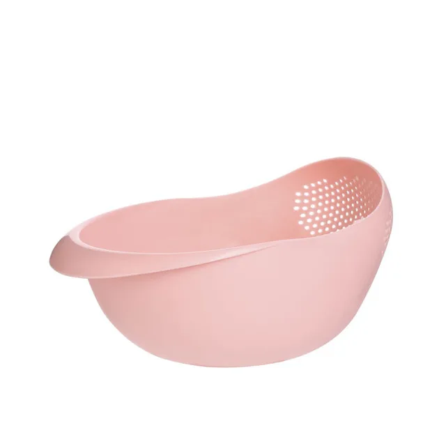 Nordic Pink Еда Класс Пластик риса фильтр для мытья бобов, гороха Фильтр Зеленый Розовый цвет корзина сито крылом очистки гаджет - Цвет: Nordic Pink