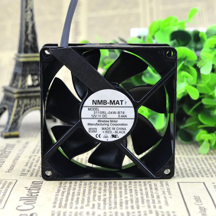 NMB-MAT 3110RL-04W-B79 DC 12V 0.44A(8 см), 80x80x25mm 3-Провода Вентилятор охлаждения