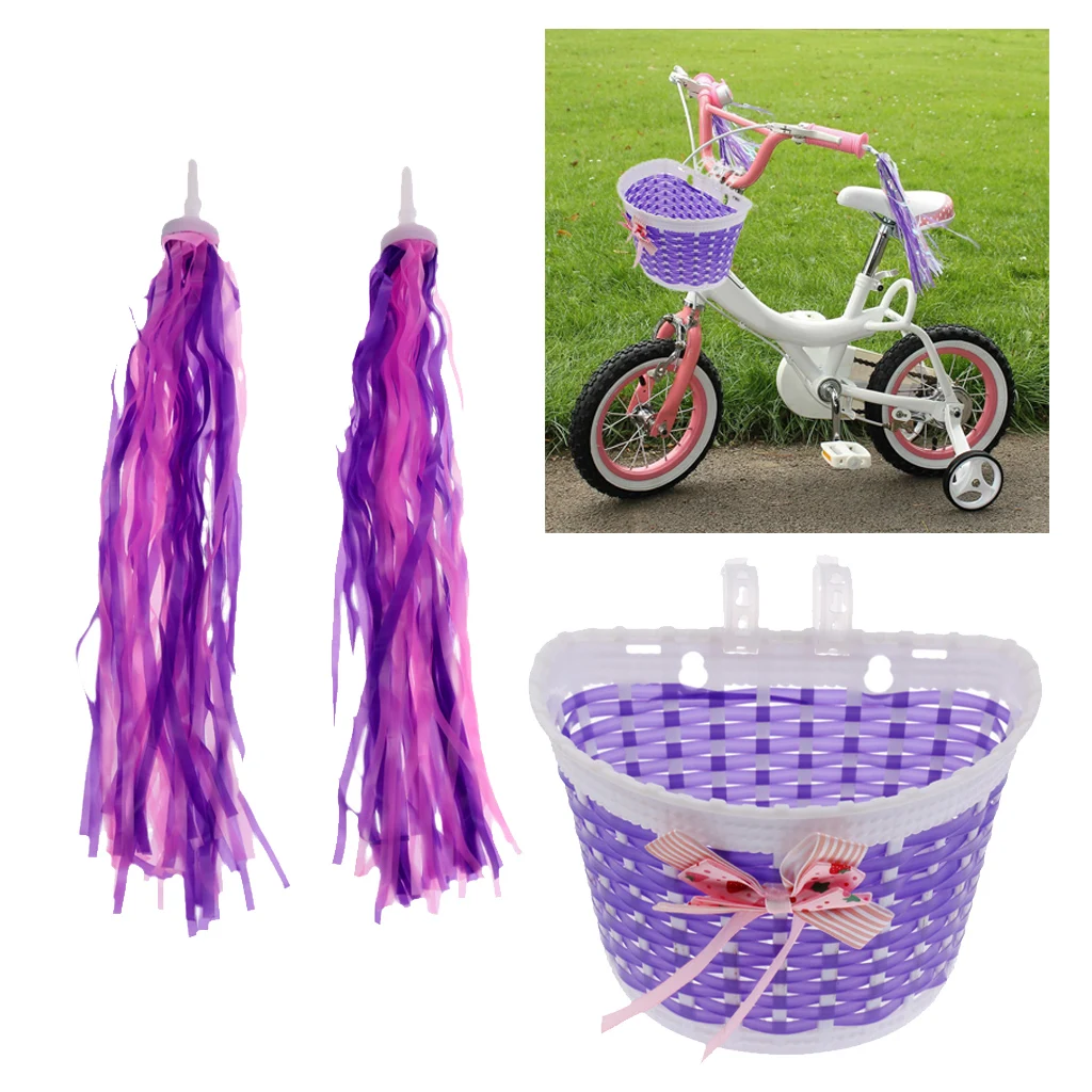 Pack, Pair Girls Handlebar Streamers, Retro Pom Pom Pink