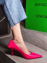  Luxury Women 8cm High Heels Pumps Office Ladies Designer White Green Black Heels Prom Stiletto Dress Party Shoes AD601 