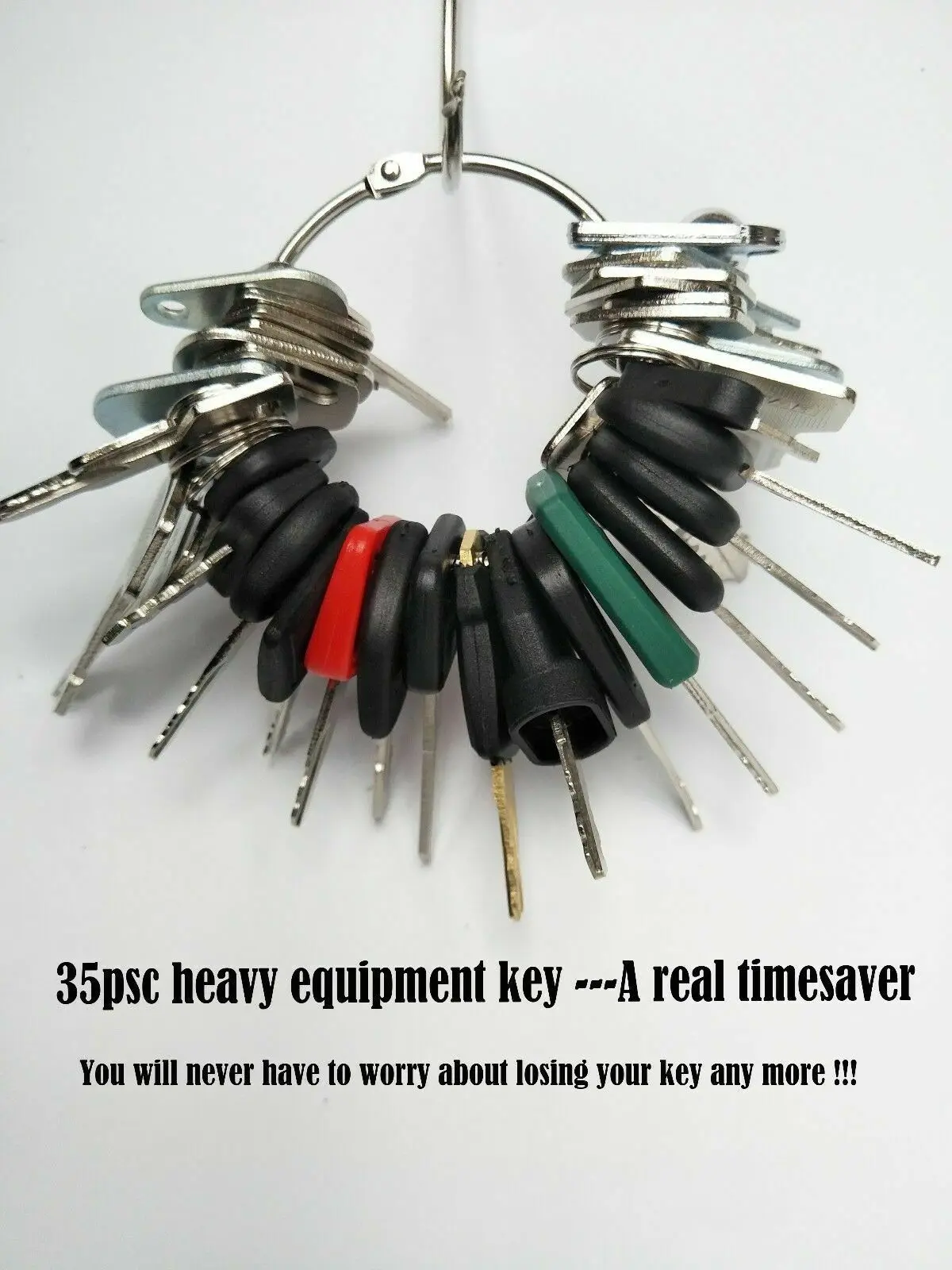 35 Heavy Equipment Keys Construction Ignition Key Set Fit For Cat Case Deere Komatsu