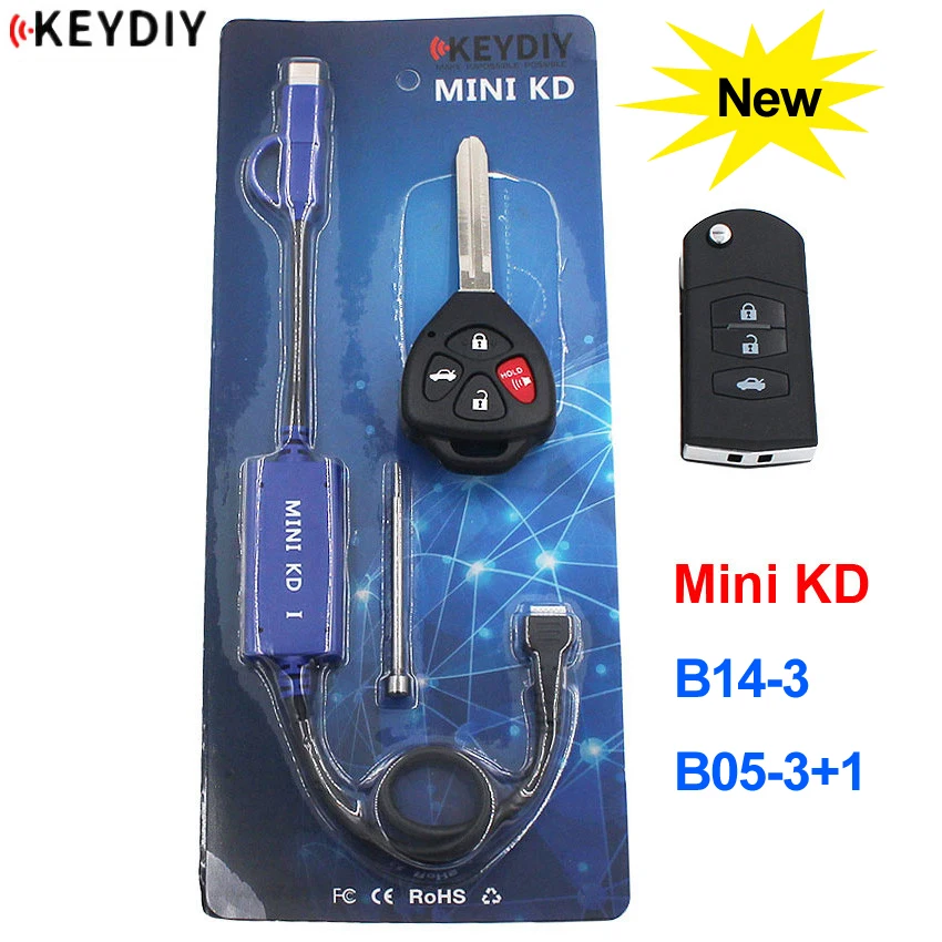Мини KD дистанционный ключ генератор ПДУ Поддержка Android авто ключ Программирование+ KD удаленный ключ B05-3+ 1 С B14-3