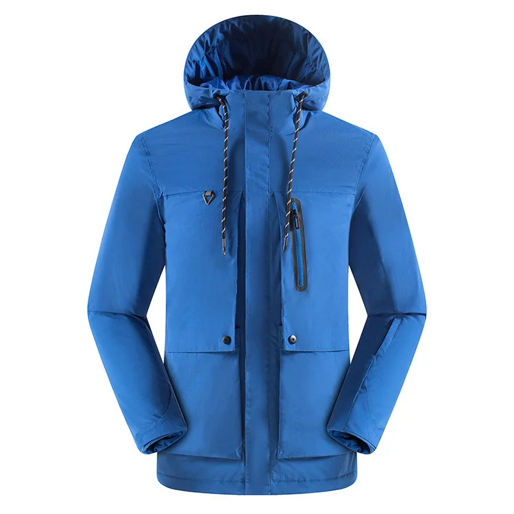 Зимняя Лыжная куртка для женщин и мужчин, теплая зимняя Лыжная куртка, водонепроницаемая ветрозащитная куртка для катания на лыжах и сноуборде, куртки для походов на открытом воздухе - Цвет: Men   Blue