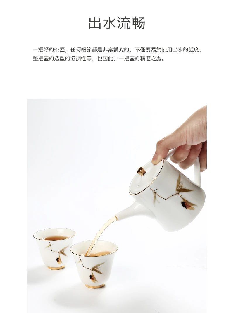 Китайский чайник керамический ручной росписью teaware фильтр белый фарфоровый чайник японский Кунг Фу церемония пуэр набор один горшок