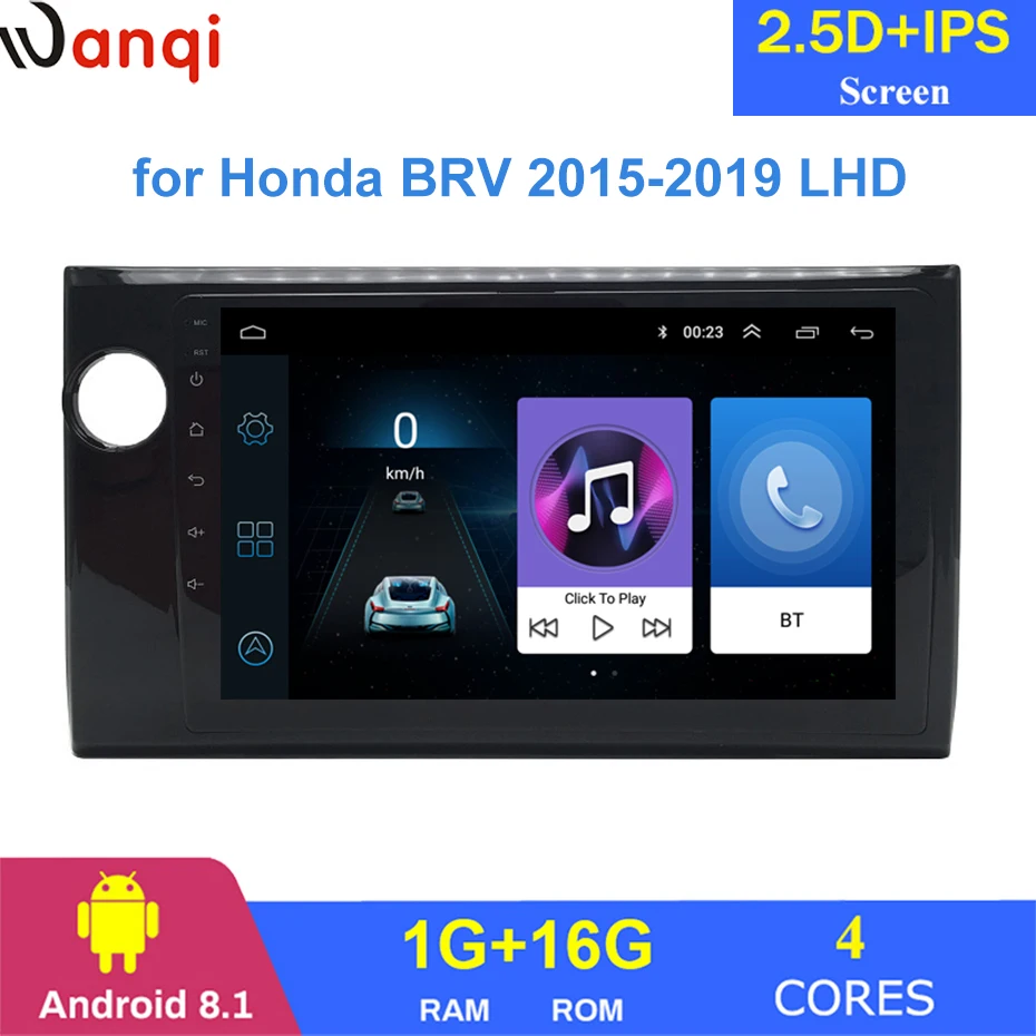 Для Honda BRV- автомобильный Радио Мультимедиа Видео плеер навигация gps Android 8,1 аксессуары SWC BT wifi седан без dvd