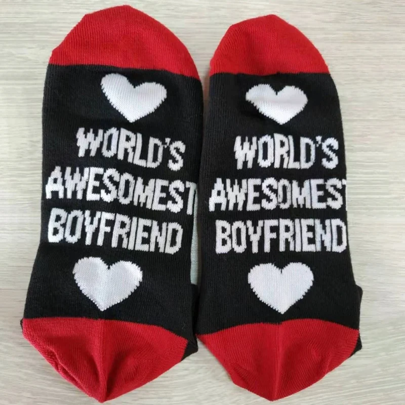 Носки женские мужские с буквенным принтом WORLD AWESOMEST GIRL FRIEND Компрессионные носки стильные унисекс забавные носки пара Meias