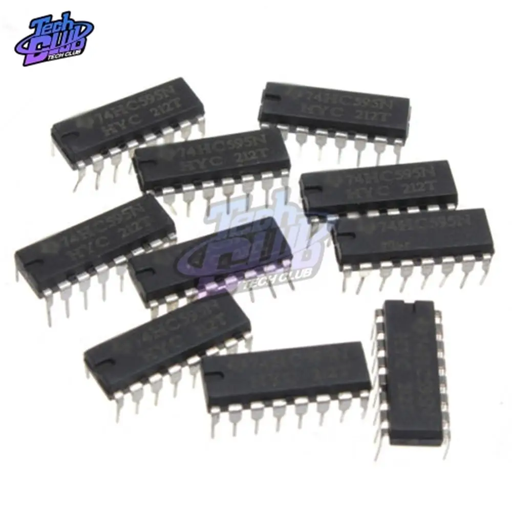 10 шт./лот SN74HC595N 74HC595 74HC595N DIP 16 8 битные переключатели с 3 государственными выходными
