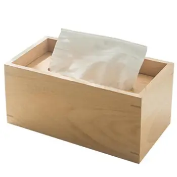 

Solid Wood Creative Paper Towel Box Living Room Tea Table Bedside Office Desktop Simple Carton