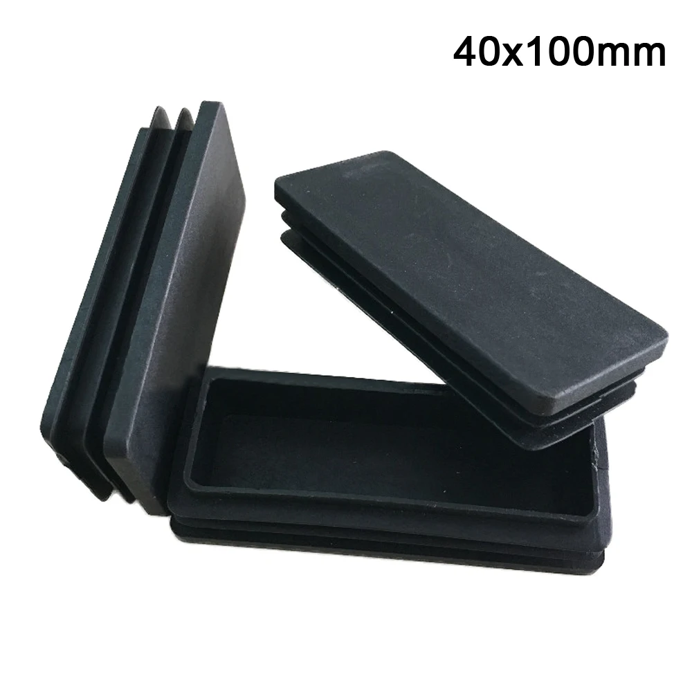 

1/2/4pcs 40x100mm Plastic Black Blanking End Caps Tube Pipe Inserts Plug Bung