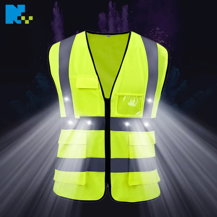 

Dongguan Manufacturers Direct Selling Led Reflective Vest Reflective Sanitation Working Waistcoat Plans to Sample Customizable