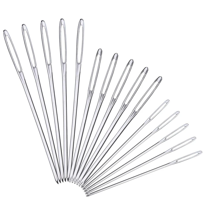 15 Pieces Blunt Needles stainless steel Large Eye Yarn Knitting Needles