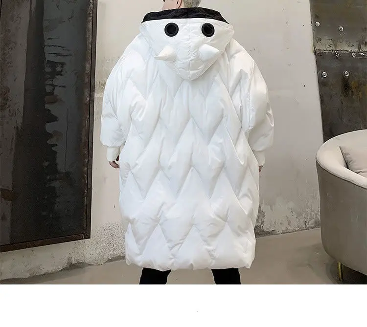 Women Black White Parkas Fashion New Full Sleeve Elegant Small Fresh Pocket Plus Size Minority Casual Coat Top DMY2023