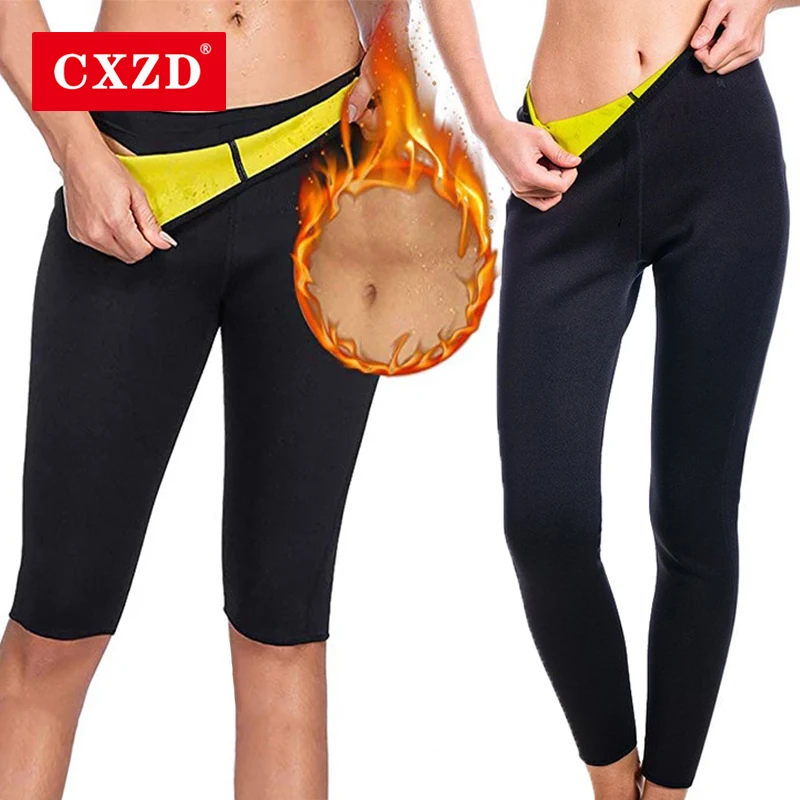 CXZD HOT Selling Womens Slimming Pants Sweat Sauna Body Shapers with Side Pocket Workout Thighs Leggings |