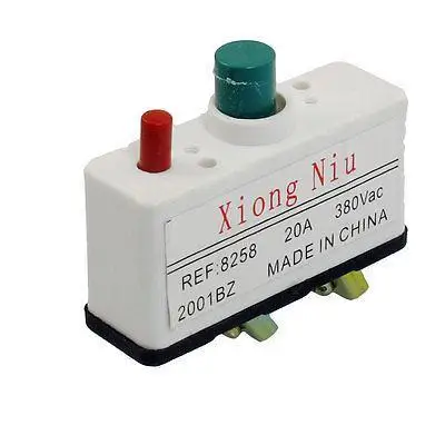 

Red Green Button Latching Overload Protection Push Button Switch AC 380V 20A
