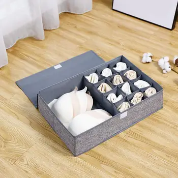 

Clothes Storage Box Foldable Closet socks organizer For Bra Underwear Drawer Divider контейнер boite plastique #FS19