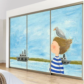 

Customized Size Window Film Static Cling Hand Painting Style Decorative Tint-Foil For Kitchen Living Room Bathroom 40cmx100cm