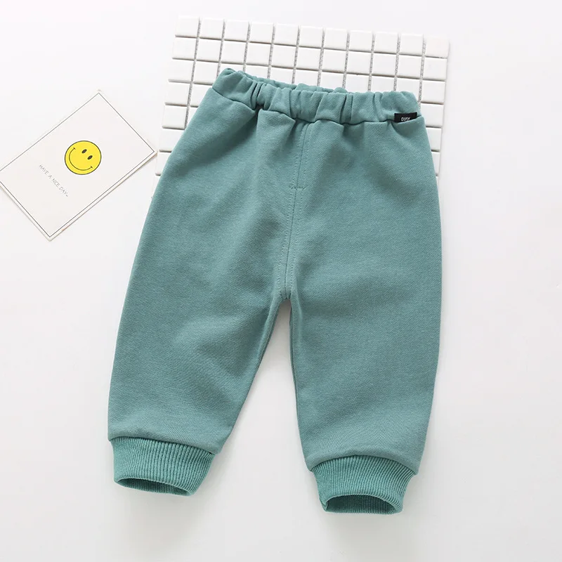 Штанишки для маленьких девочек 1, 2, 3, 4, 5, 6 лет, повседневные демисезонные штаны с эластичной резинкой на талии для девочек, модные детские штаны, детские спортивные штаны - Цвет: Зеленый